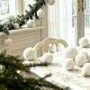 42/44pcs Wine Red Christmas Tree Hanging Balls Flocked Christmas Cake Box  Xmas Tree Decor