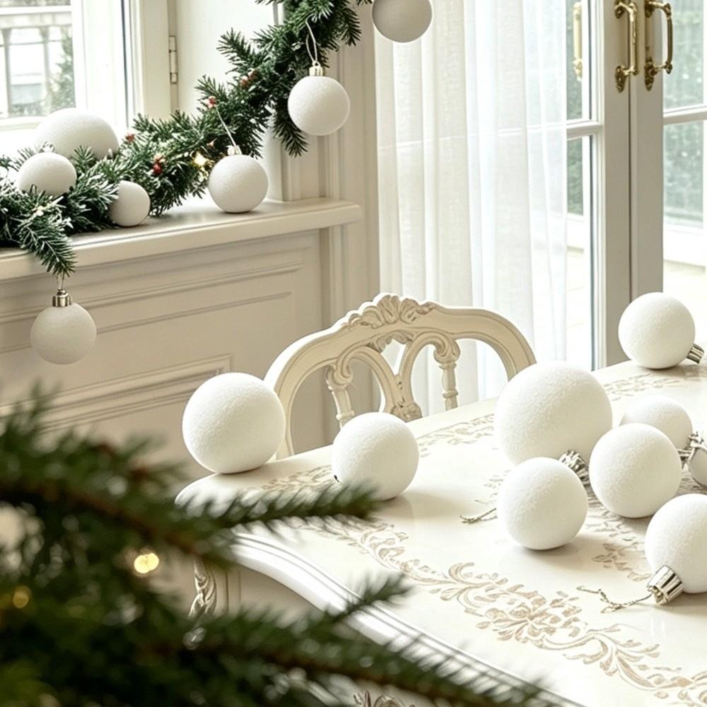 42/44pcs Wine Red Christmas Tree Hanging Balls Flocked Christmas Cake Box Xmas Tree Decor