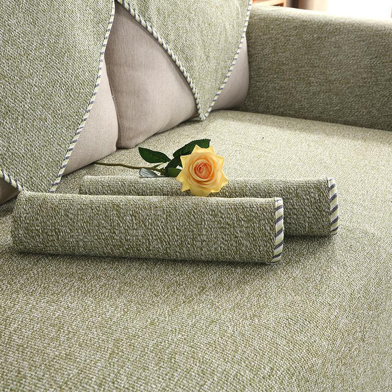 Minimalist Sofa Cushion, Seat Cushion Fabric, All Season Universal Anti Slip Cotton and Linen Seat Cushion, Backrest Towel Cover, Sofa Cover