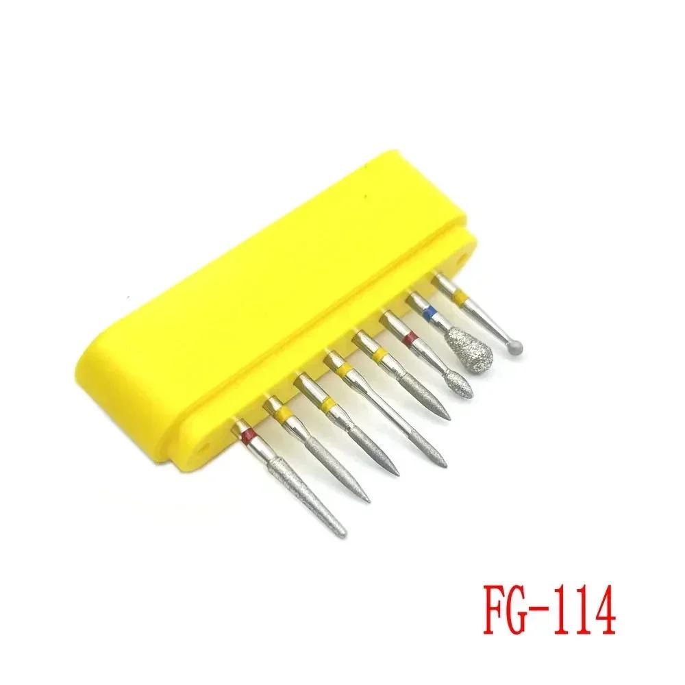 10pcs/box Dental Diamond Burs Drill FG Diamond 1.6mm Shank for High Speed Handpiece Burs