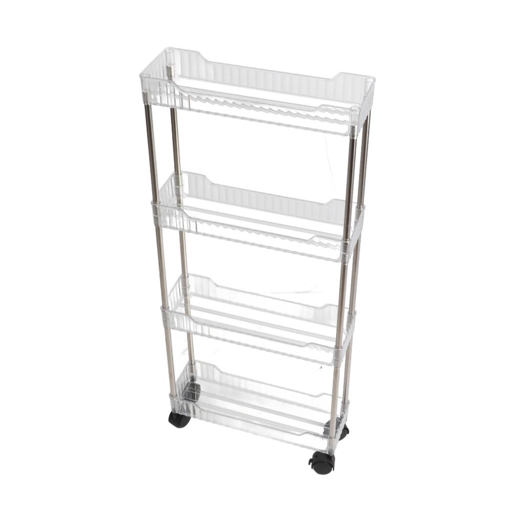 Bathroom Gap Shelf Bathroom Cosmetics Transparent Storage Rack Multi Layer Bathroom Organizer 4