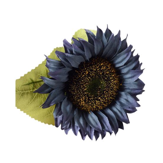 Artificial Sunflower Bouquet Realistic Long Stem Fake Silk Flower with Leaves Faux Floral Arrangement for Vase Wedding Table Home Spring Summer Decor