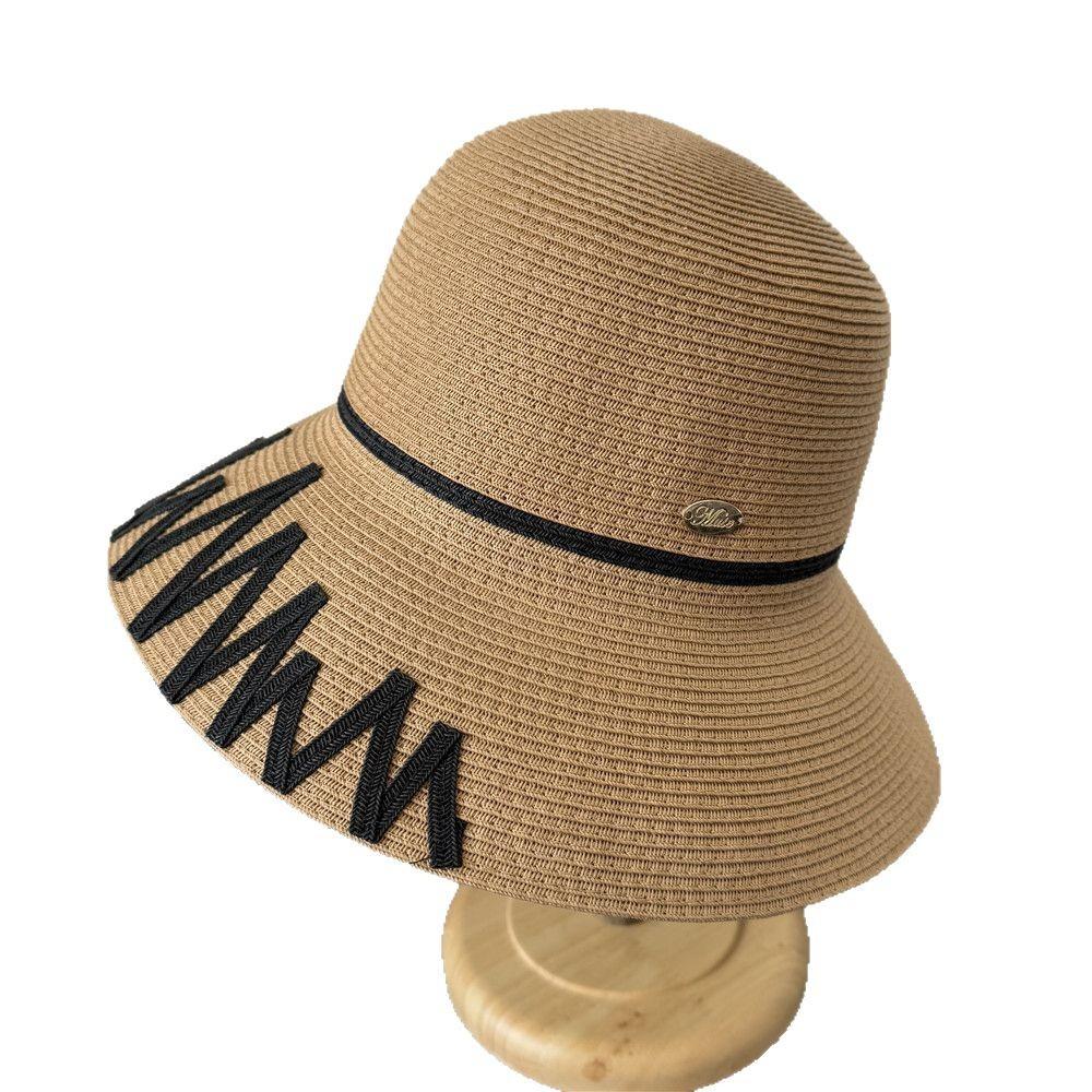 Big Eaves Sunshade Straw Hat Women's Summer Travel Vacation Sun Protection Hat Seaside Beach Sun Hat