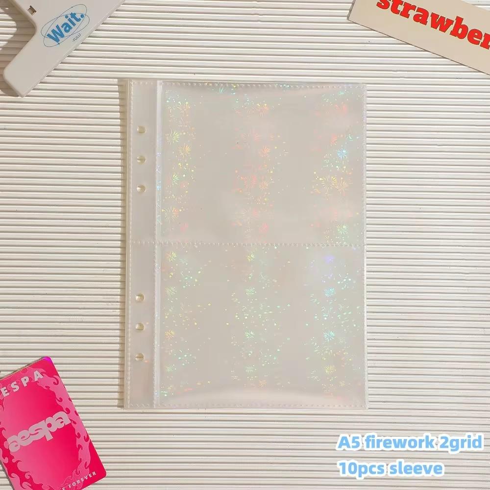 Ins Style Bandage Ribbon Binder Idol Pocard Collect Book Woolen Lattice Po Album With 10Pcs Sleeves Postcard Storage Book