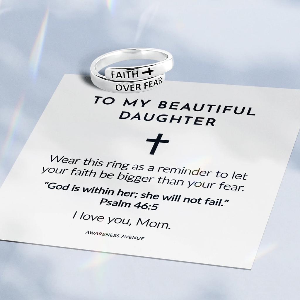 Retro Glaube Kreuz Ring Für Frauen Männer Silber Farbe Punk Gothic Offener Ring Unisex Schmuck Christliche Accessoires Heilige Familie Geschenk