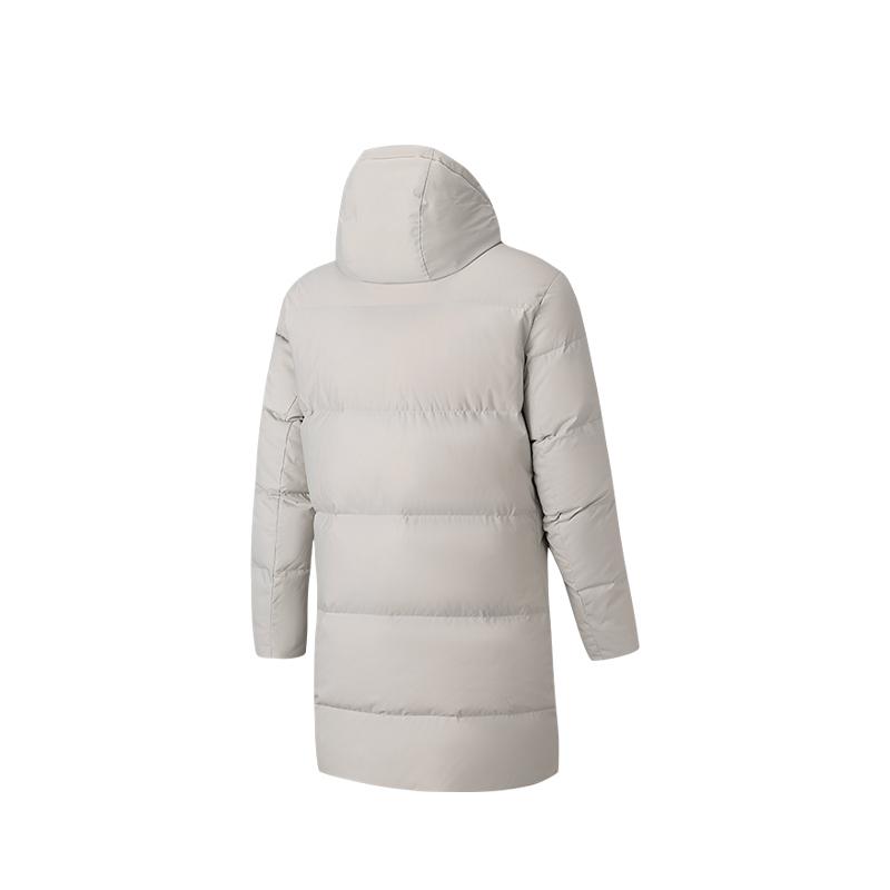 Anta Training Series Winter Quick Warm Windproof Warm Mid-Length Hooded Down Jacket Unisex Outerwear Gray 172617901-2