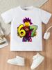Kids 67 Themed Colorful Print TShirt Soft Cotton Fabric Breathable and Comfortable Ideal for Toddlers and Childrentk0315