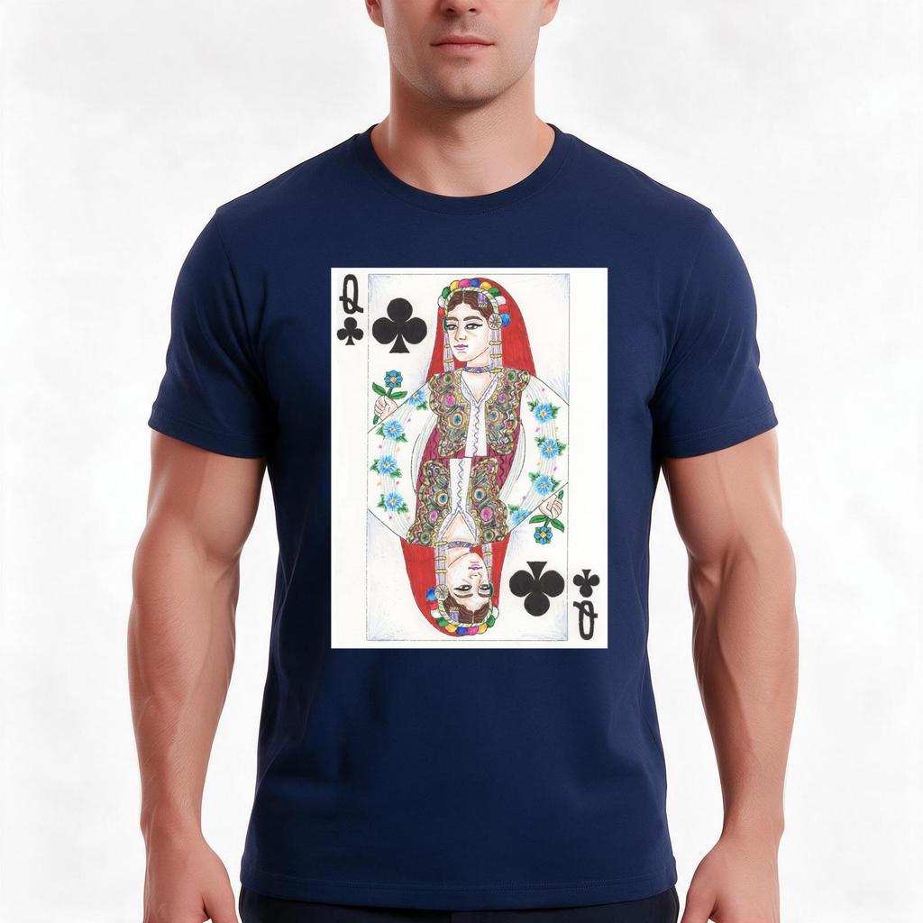 Albanian Queen Of Clubs Medvegja Tshirt Summer Casual Cotton Tee Oversized Streetwear Tops Vintage Graphic Print