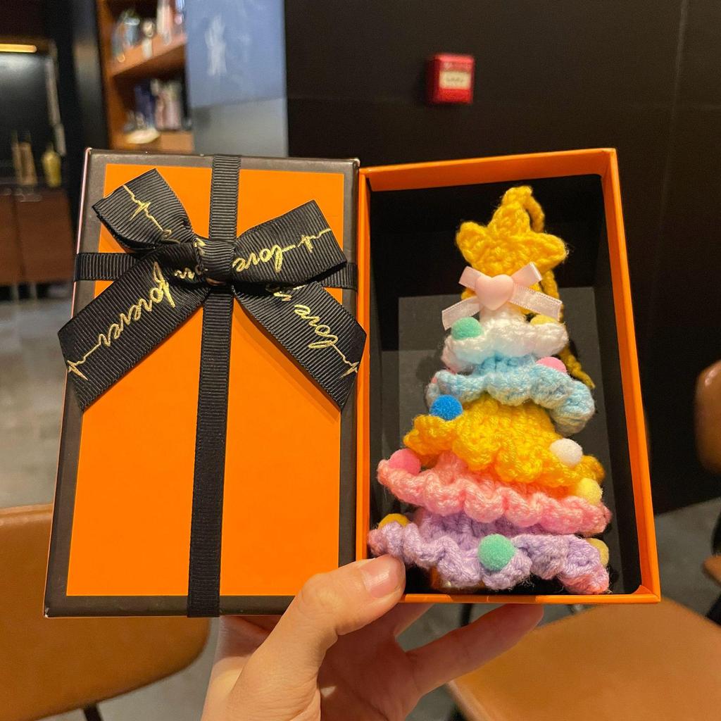 International Yarn Crochet Mini Christmas Tree Car Ornament Gift