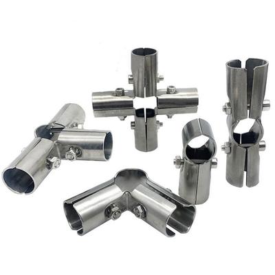 1Pc 25mm Fixed Clamp Stainless Steel Pipe Joint Tube Connector Rod Support Clothes Display Rack