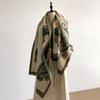 Luxury Ultra Soft Imitation Cashmere Scarf for Women Winter Thickened Jacquard Wrap Shawl Stylish Patterns 2-Sided Design