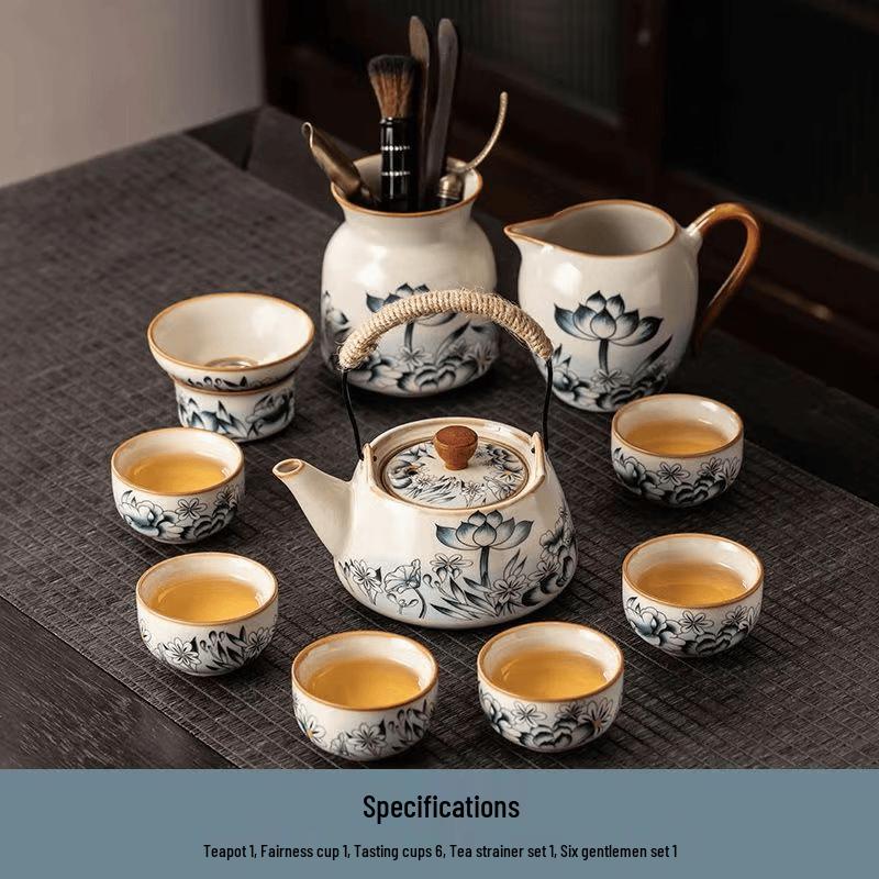 Chaxun Ru Kiln Lotus Gongfu Tea Set