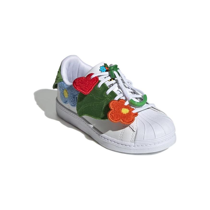 Adidas Originals Melting Sadness X  Superstar 360 Classic Casual Low Top Kids Skate Shoes Kids Sneaker White Green Blue HR1633