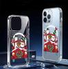 Car-Mounted Magnetic Christmas Case for iPhone 15/16/17 Pro Max - Transparent Full Coverage Mobile Protection