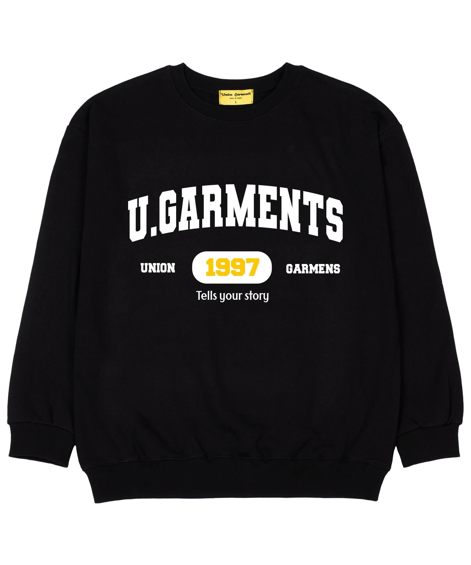Union Garments 1997 Архитектурный Логотип Французский Оверсайз Худи Черный M