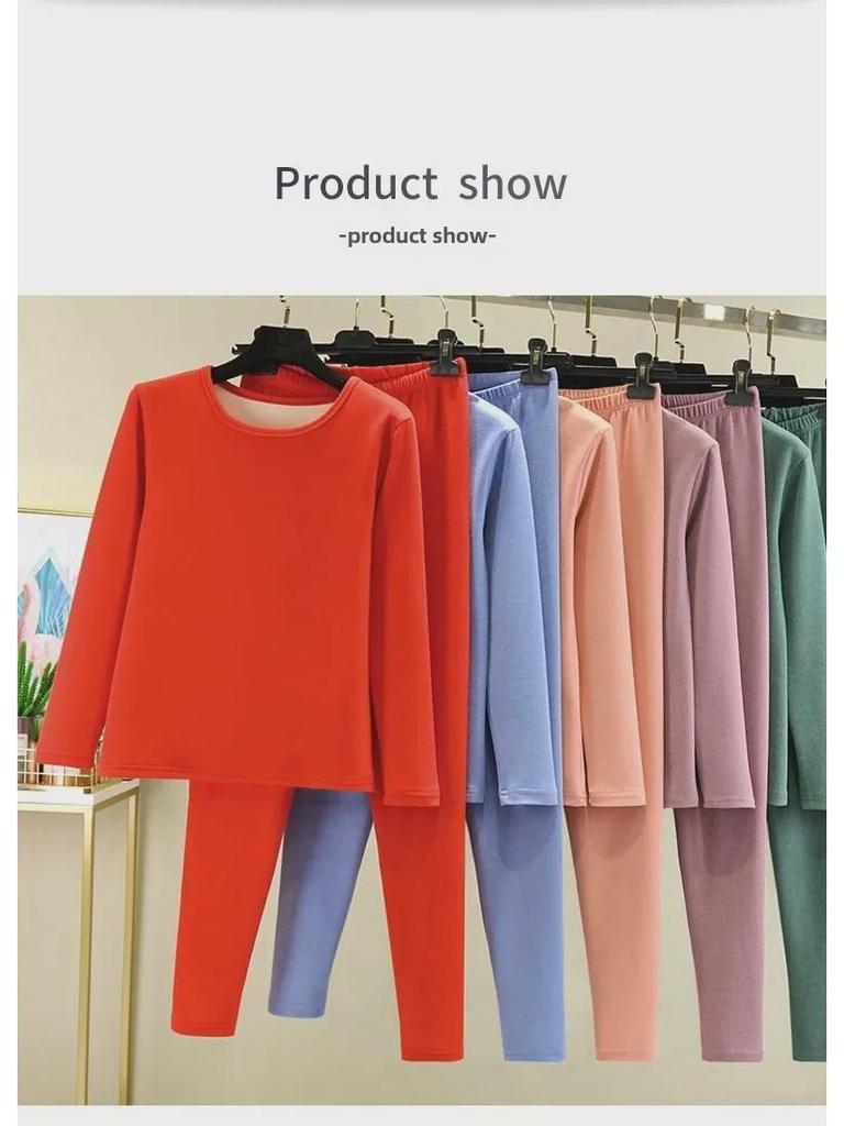 Women's German Velvet Thermal Underwear Set: Plus Size, Thickened, Brushed for Autumn/Winter