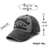 Vintage Washed Cotton Baseball Cap with Embroidered Letters, Adjustable Dad Hat for Men and Women