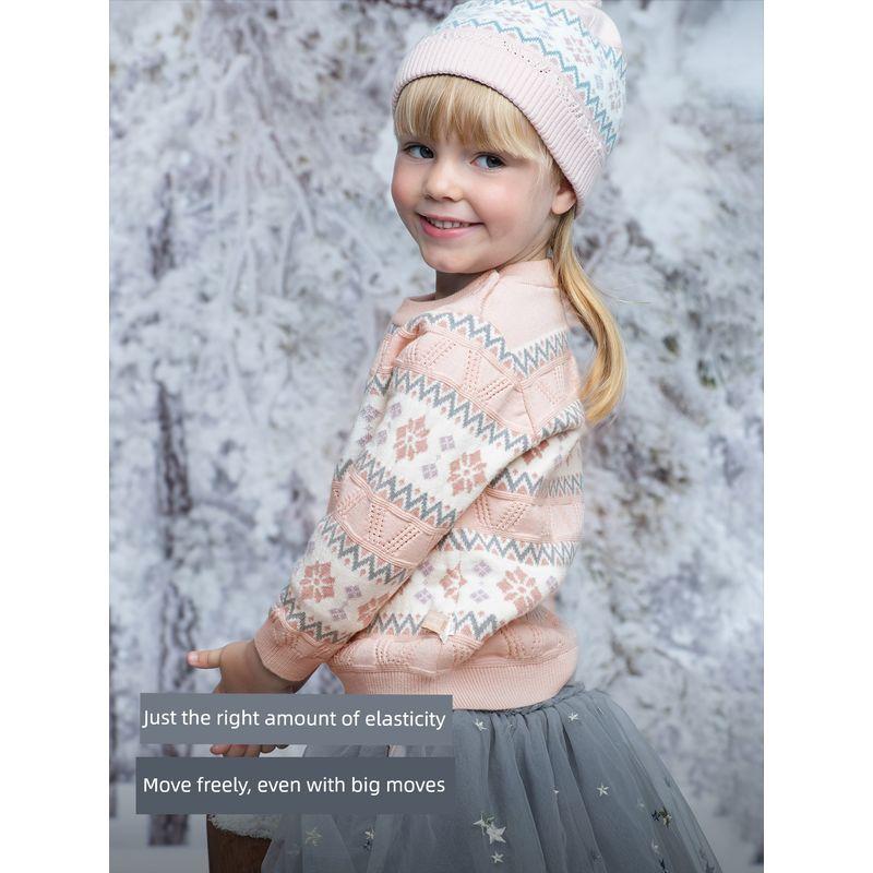 David Bella Girls' Class a Sweater, Stylish Knitted Top for Older Children, 2026 Winter New Children's Pullover