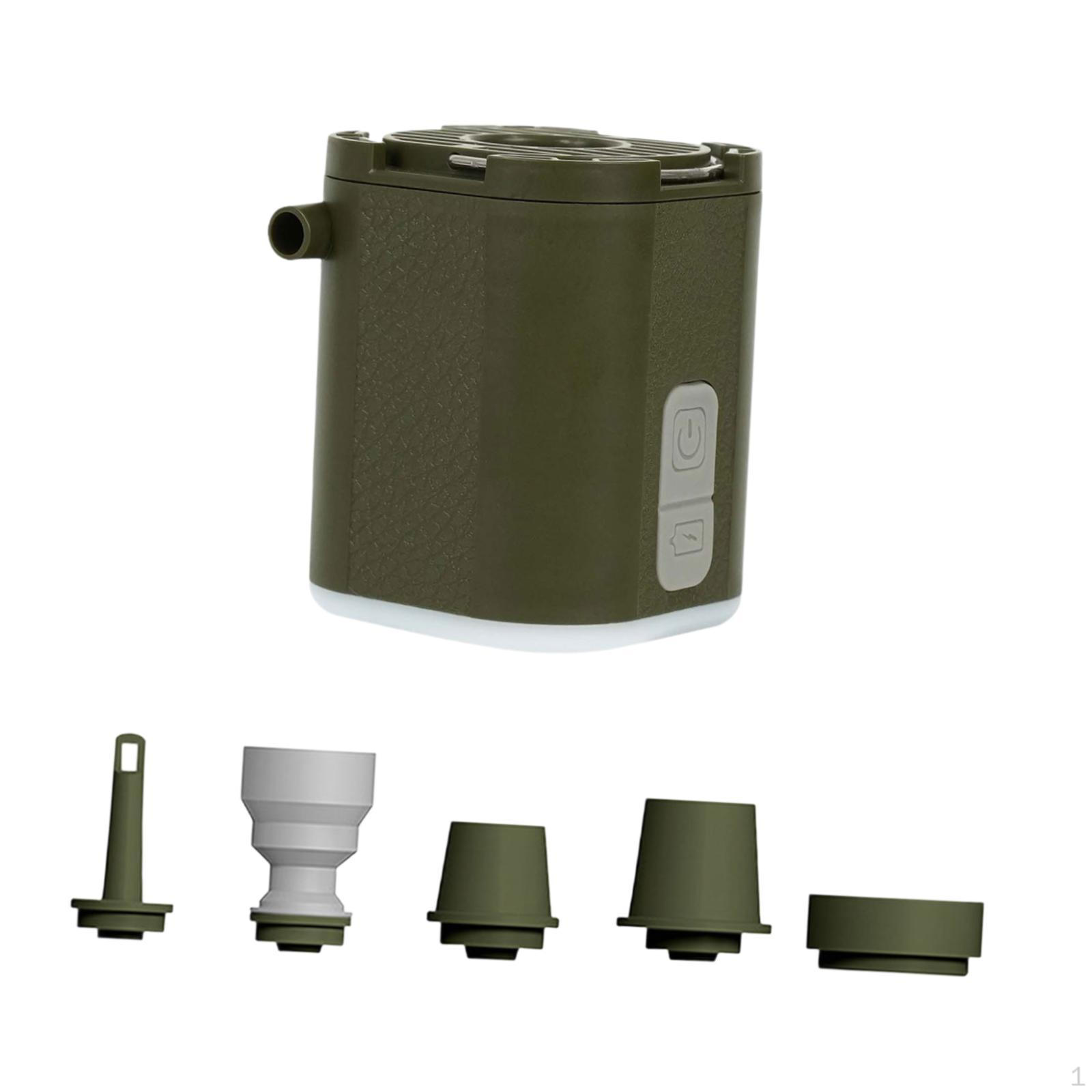 

Електричний повітряний насос для надувних автомобілів із легким компактним портом типу C 2x1,8x1,7 дюйма зелений