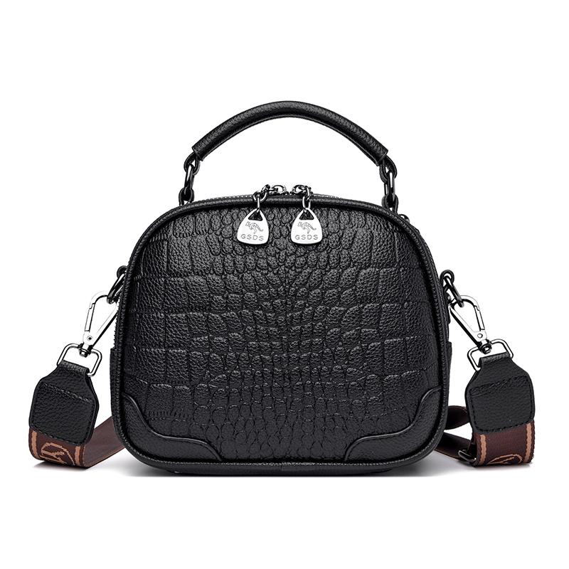 Luxus-Design, britischer Stil, modische Damen-Kleine runde Tasche, klassische Krokodil-Druck-Handtasche, lässige Street-Einzel-Umhängetasche