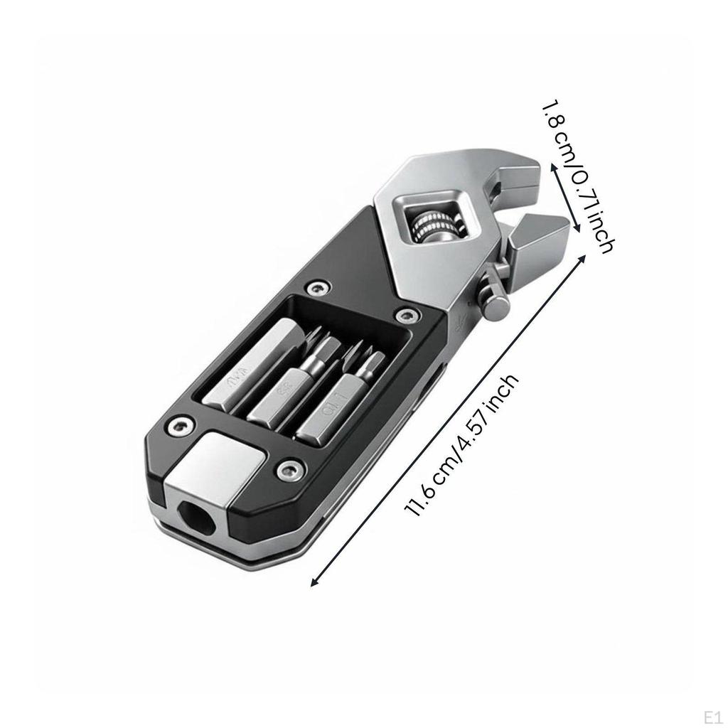 Stainless Steel Wrench Adjustable Spanner Polished Finish Hand Tool for Workshop, Garage