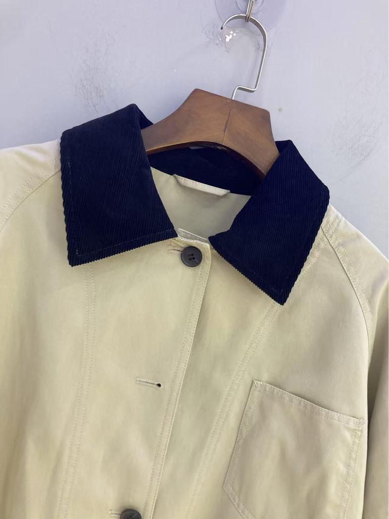 Nanyou Premium Women's Twill Cotton Workwear Mid-Length Loose Top Coat - Autumn Collection