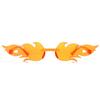 Women Streetwear Rimless Flame Sunglasses Fashion Cosplay Eyewear Trendy Sun Glasses for Women