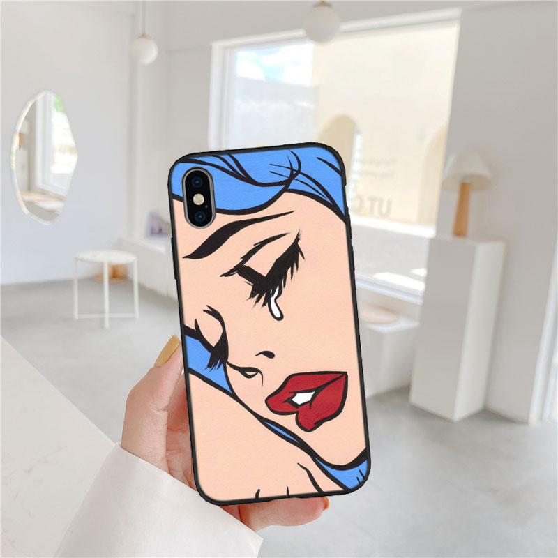 PP21 Crying Comic Girl Sad Soft Shell Phone Case for Xiaomi Poco C40 C50 C51 C55 C65 C71 C75 F3 F5 F6 F7 M2 M3 Pro Ultra
