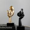 27cm bstrakte Gesichtsskulptur Harz Denker-Figuren für Desktop Büro Schreibtisch Wohnzimmer Tisch Sammlung Figur Dekoration