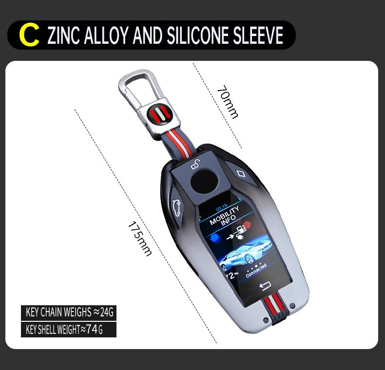 Zinc Alloy Car Key Case Cover Shell Fob For BMW G05 X5 G30 G12 G11 G32 G31 5 7 Series I8 I12 I15 G01 X3 G02 G07 Car Accessories