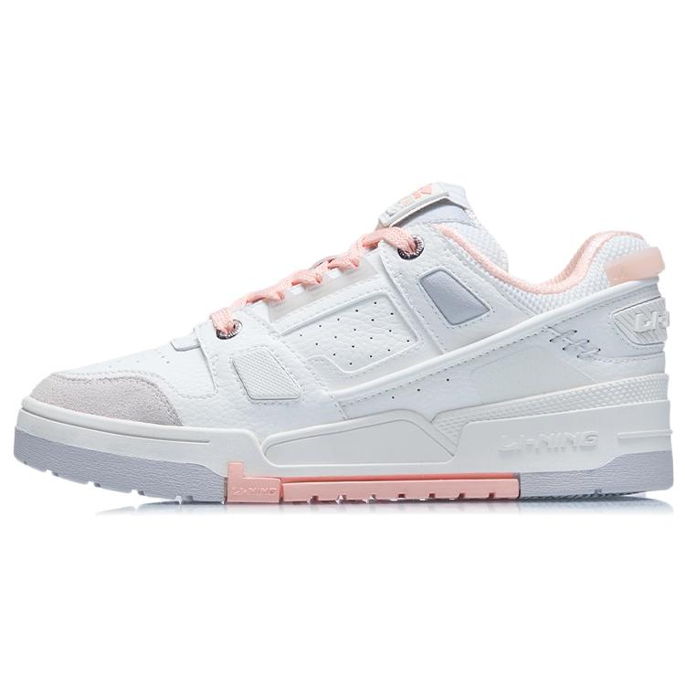 New LiNing Anti Slip Wear Resistant Low Top Skateboard Shoes Women's Snow White AGCR400-3