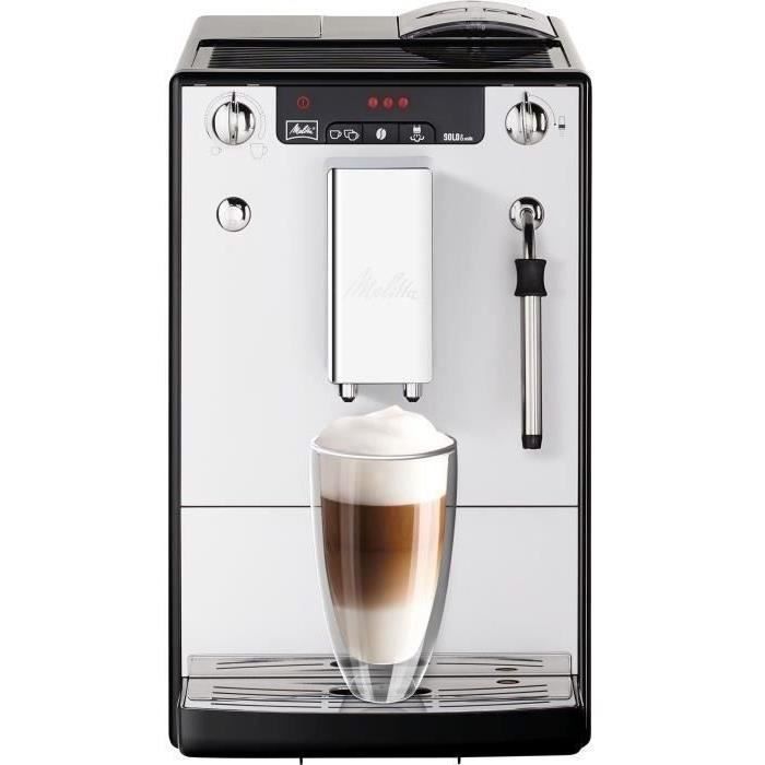Machine à Café broyeur à Grain MELITTA Solo &amp; Milk - Argent