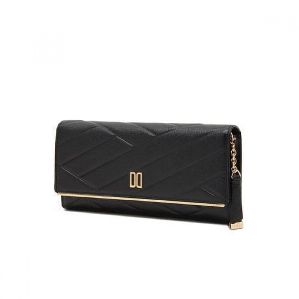 Daks Black Carlisle Pattern Gold Dd 3 Fold Wallet Dcwa6e411bk
