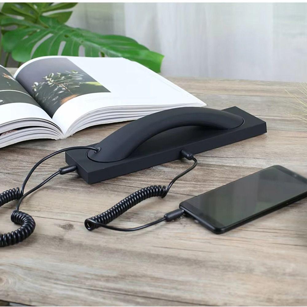Noise Reduction Cell Phone Receiver Type-C/3.5mm Wired Microphone Handset  Home Office