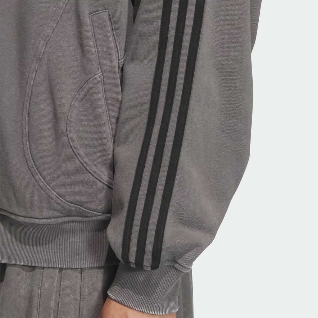 adidas Originals TG FZ Hoodie Loose Fit Striped Zip Long Sleeve Jacket Unisex Jackets KQ5525
