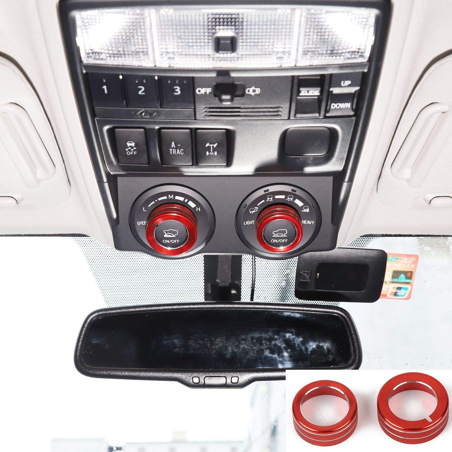 

Multi-Terrain Selector Knob Button Cover Trim for 2010-2020 Toyota 4Runner TRD Pro for TRD Off-Road (Red) красный