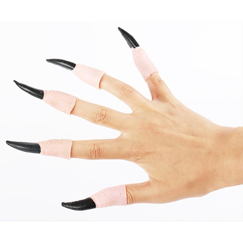 10Pcs Zombie Hexe gefälschte Finger Nägel Set Halloween-Party Prop Exquisite Unisex Spielzeug