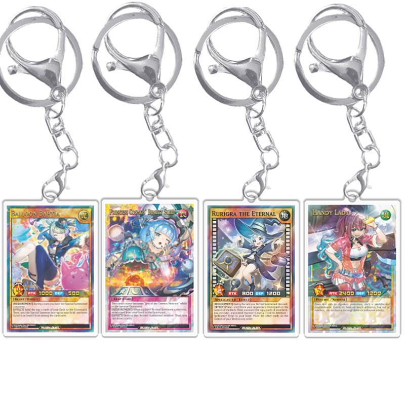 Keychains for Yugioh Rush Duel Rd Princess Cosmos Deathtacle Acrylic Pendant Backpack Ornament Decoration Anime Game Fans Gift