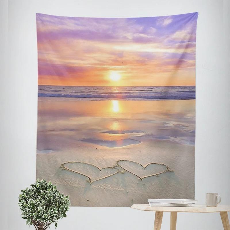 

Декоративный гобелен с изображением черепахи на берегу моря, украшение для дома, офис, гостиная, гобелен 100x75cm