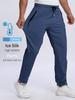 Men's European Size Summer Ice Silk Nylon Quick-Dry Breathable Elastic Pants