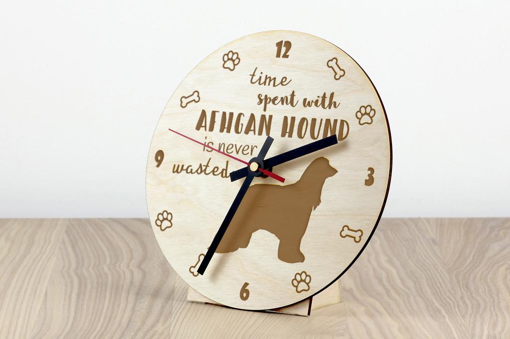 Afghan Hound, Tazi - Clock with Dog, Wooden Clock with Engraving, Personalised Clock by Art-Dog