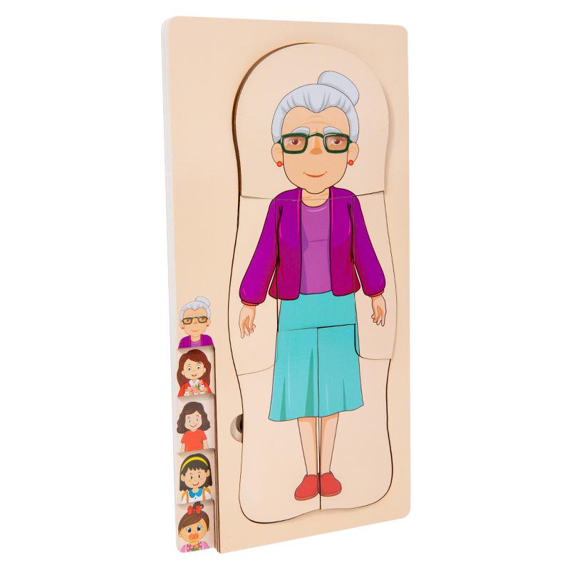 Montessori Menschlicher Körper Puzzlebrett – Pädagogisches Holzspielzeug für Kinder