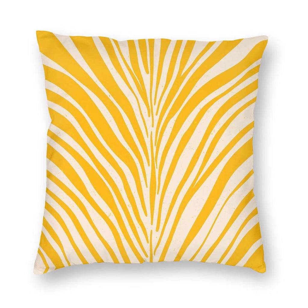 Yellow Zebra Animal Pillowcase Polyester Linen Velvet Printed Zip Decor Throw Pillow Case Home Cushion Cover