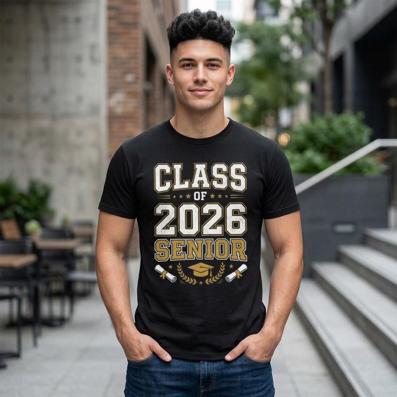 Class of 2026 Senior 2026 School Graduation T-Shirt; High School Grad Gift; Proud College Graduate Tee 3XL