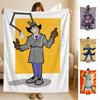 Cartoon Inspector Gadget Weiche Flanelldecke für Bett Schlafzimmer Sofa Picknick Überwurf Hautfreundlich Atmungsaktiv Geschenk Decke