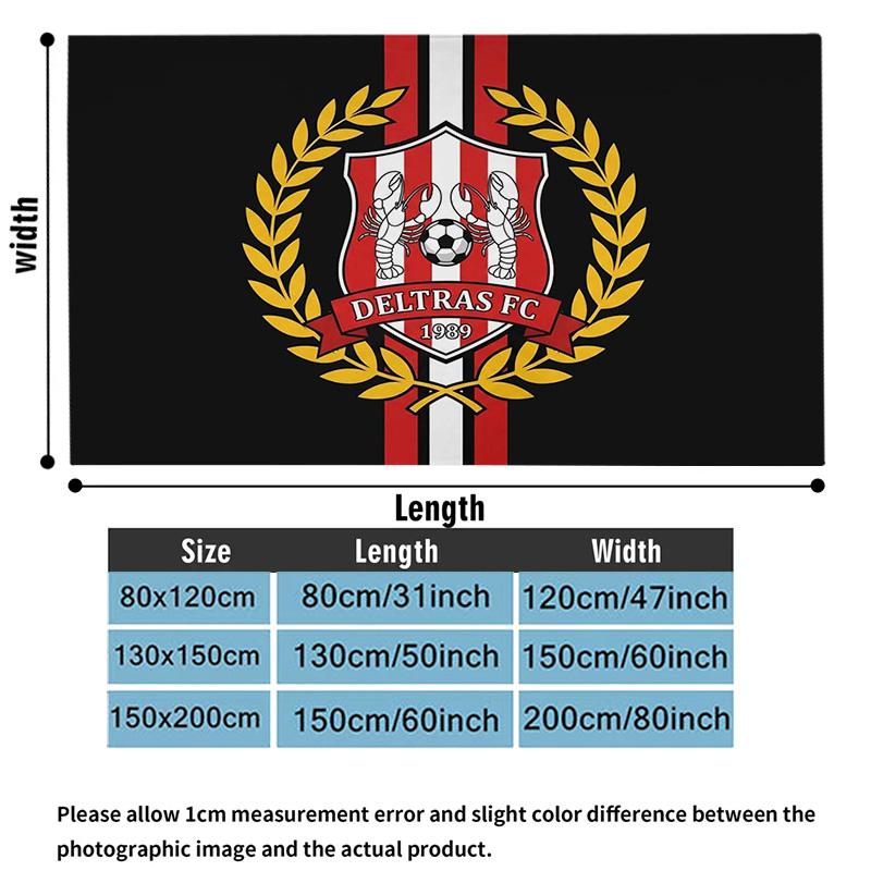 Deltras fc Print Flannel Blanket High Quality Warm Comfortable Cover for All Seasons Perfect for Gifts Home Decor