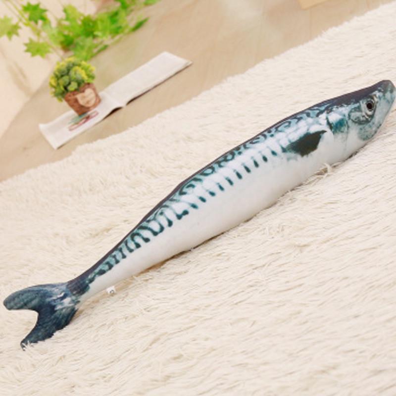 Plush Catnip Fish Toy & Teasing Stick for Cats