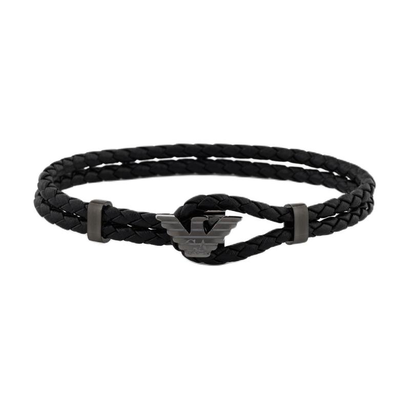 Emporio Armani  low-key and exquisite design bracelet men s gun gray Gun Gray Basic Packaging-Brand Original Box серый