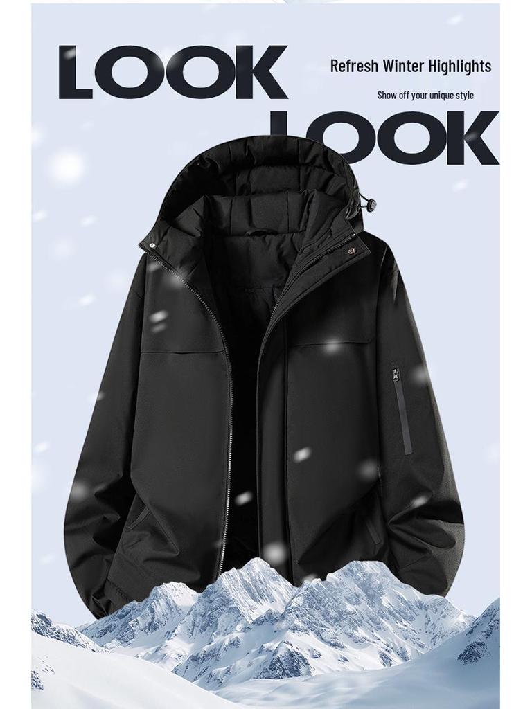 Unisex 2025 Winter Ski Jacket - Warm, Thick, Cotton-Integrated for Outdoor Sports, Customizable Logo