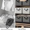 47*28*20cm1pc High-capacity Foldable Clothing Storage Box with Handle,home&dormitory Pants Wardrobe Sorting Storage Stripe Basket.